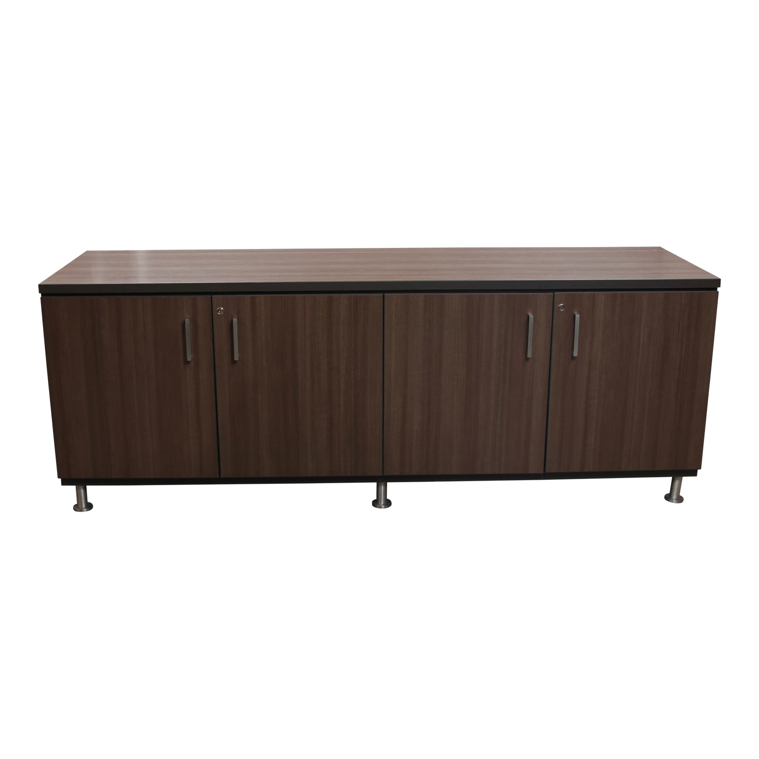 Other 4 Door Laminate Used Laminate Storage Credenza, Driftwood 1 Other 4 Door Laminate Used Laminate Storage Credenza, Driftwood