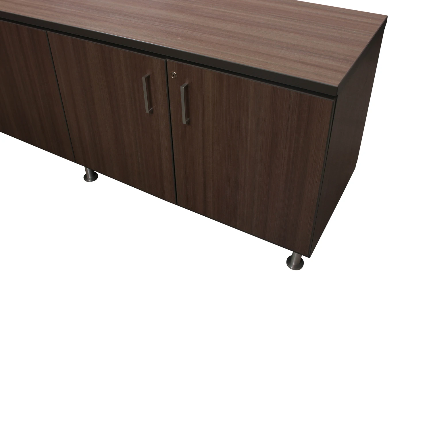 Other 4 Door Laminate Used Laminate Storage Credenza, Driftwood 3 Other 4 Door Laminate Used Laminate Storage Credenza, Driftwood - Image 3