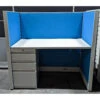 4×2 Hon Used Telemarketing Cubicle, Blue And Cream – Sold In Pods