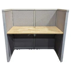 4×2 Steelcase Avenir Used Telemarketing Cubicle, Gray – Sold In Pods