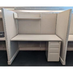 5×3 Herman Miller AO2 Used Telemarketing Cubicle, Gray – Sold In Pods