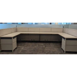 6×6 Global Evolve Used Buddy Station W Glass, Light Gray, White And Blue – Sold In Pods