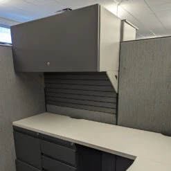 6×6 Haworth Compose Used Cubicle, Gray – Sold In Pods -Office Furniture Store 6x6 Haworth Used Cubicle Gray 06