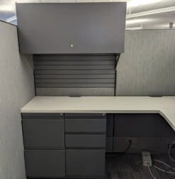 6×6 Haworth Compose Used Cubicle, Gray – Sold In Pods -Office Furniture Store 6x6 Haworth Used Cubicle Gray 08
