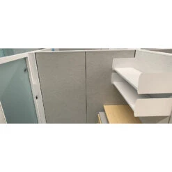 7×5 Knoll Dividends Used Cubicle W Sliding Door, Gray – Sold As Standalone -Office Furniture Store 7x5 Knoll Dividends Used Cubicle Sliding Door Gray 01 1