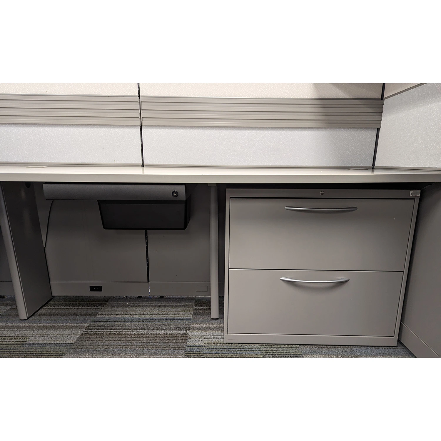 8×6 Allsteel Used Cubicle, Gray, Tan And Blue – Sold In Rows 6 8×6 Allsteel Used Cubicle, Gray, Tan And Blue – Sold In Rows - Image 6
