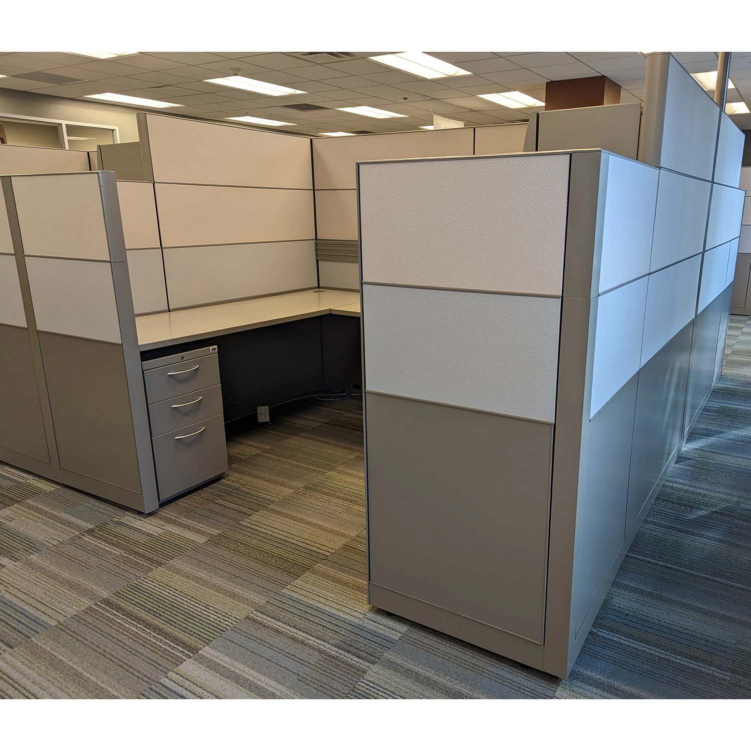 8×6 Allsteel Used Cubicle, Gray, Tan And Blue – Sold In Rows 14 8×6 Allsteel Used Cubicle, Gray, Tan And Blue – Sold In Rows - Image 14