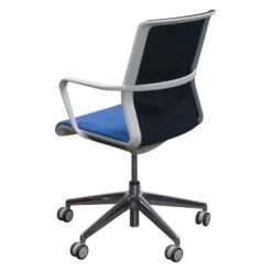 Allermuir Senator Circo Used Black Mesh Back Conference Chair, Blue -Office Furniture Store Allermuir Senator Circo Used Black Mesh Back Conference Chair Blue 03