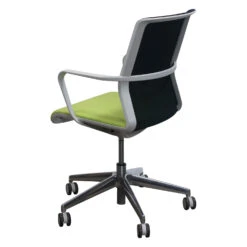 Allermuir Senator Circo Used Black Mesh Back Conference Chair, Lime Green -Office Furniture Store Allermuir Senator Circo Used Black Mesh Back Conference Chair Lime Green 03