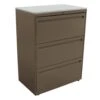 Allsteel 30 In 3 Drawer Used Lateral File W White Laminate Top, Taupe