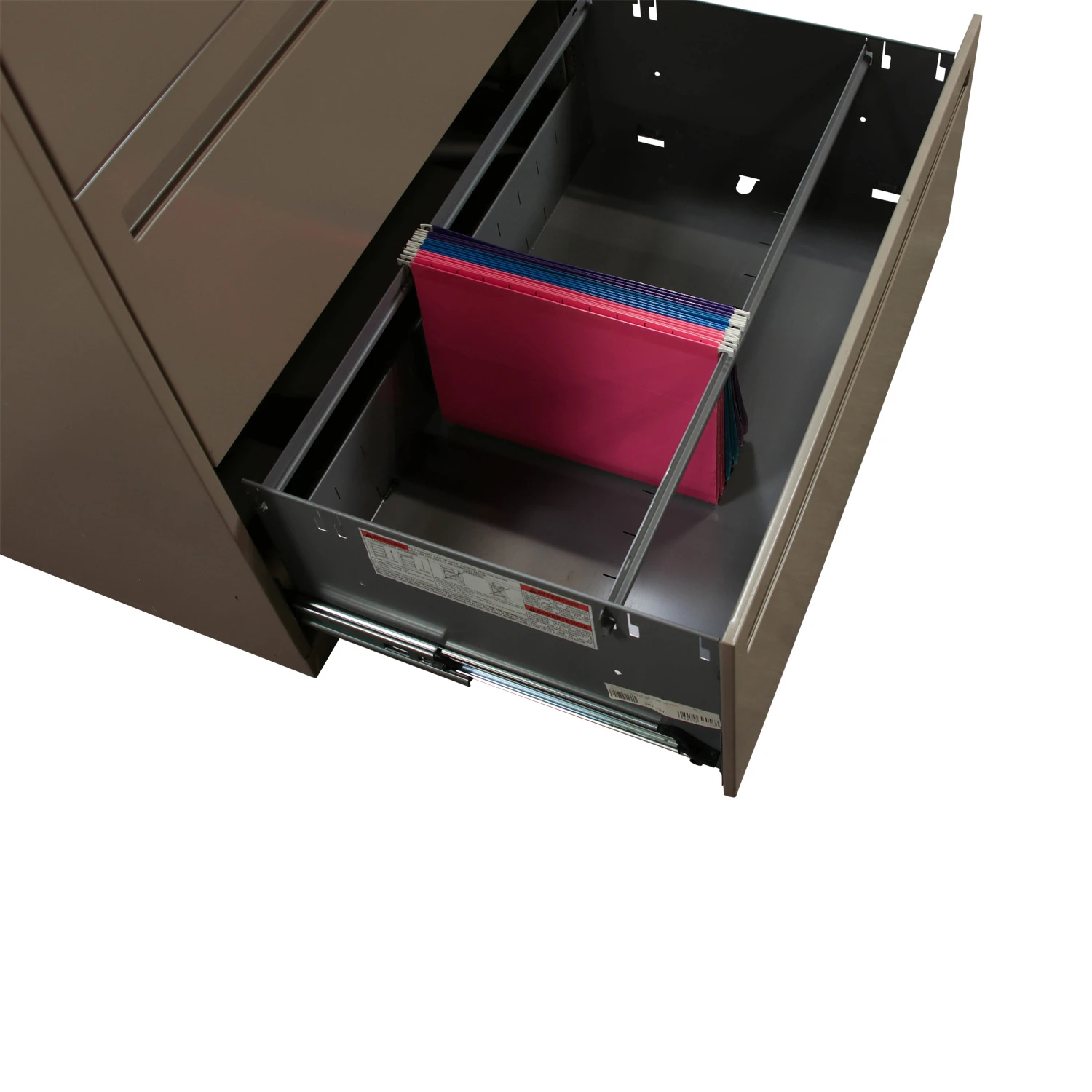 Allsteel 30 In 3 Drawer Used Lateral File W White Laminate Top, Taupe 3 Allsteel 30 In 3 Drawer Used Lateral File W White Laminate Top, Taupe - Image 3