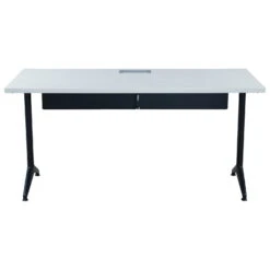 Allsteel Aware Used 24×60 Training Table W Secondary Power, White -Office Furniture Store Allsteel Aware Used 24x60 Training Table White 06