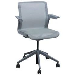 Allsteel Clarity Used Mesh Conference Chair, Light Gray