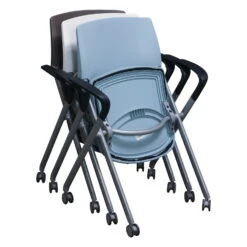 Allsteel Seek Used Nesting Chair, Blue 9 Allsteel Seek Used Nesting Chair, Blue -Office Furniture Store Allsteel Seek Used Nesting Chair 2