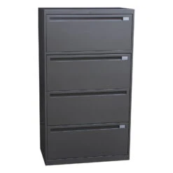 Allsteel Used 4 Drawer 36 Inch Lateral File, Taupe