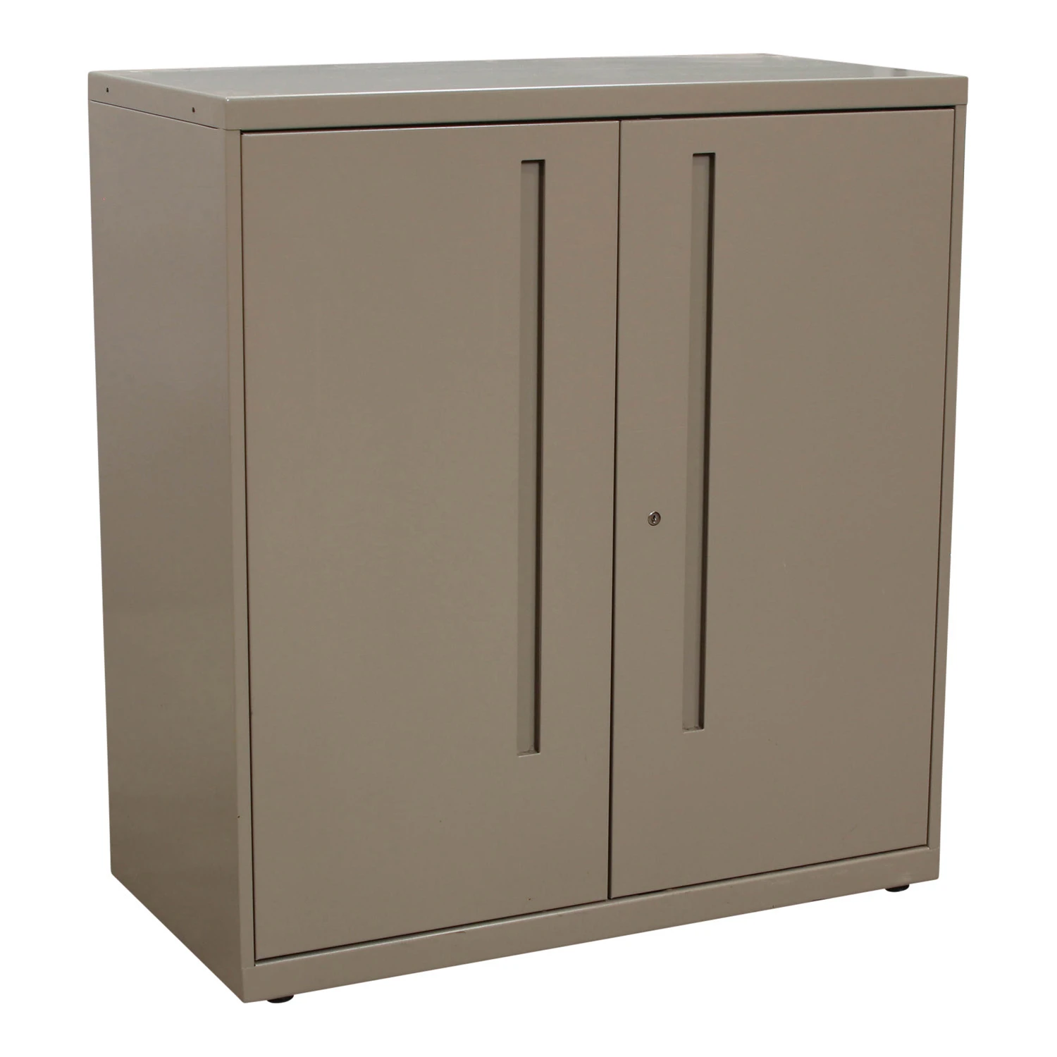 Allsteel Used Two Door 36×39 In Storage Cabinet, Taupe 1 Allsteel Used Two Door 36×39 In Storage Cabinet, Taupe