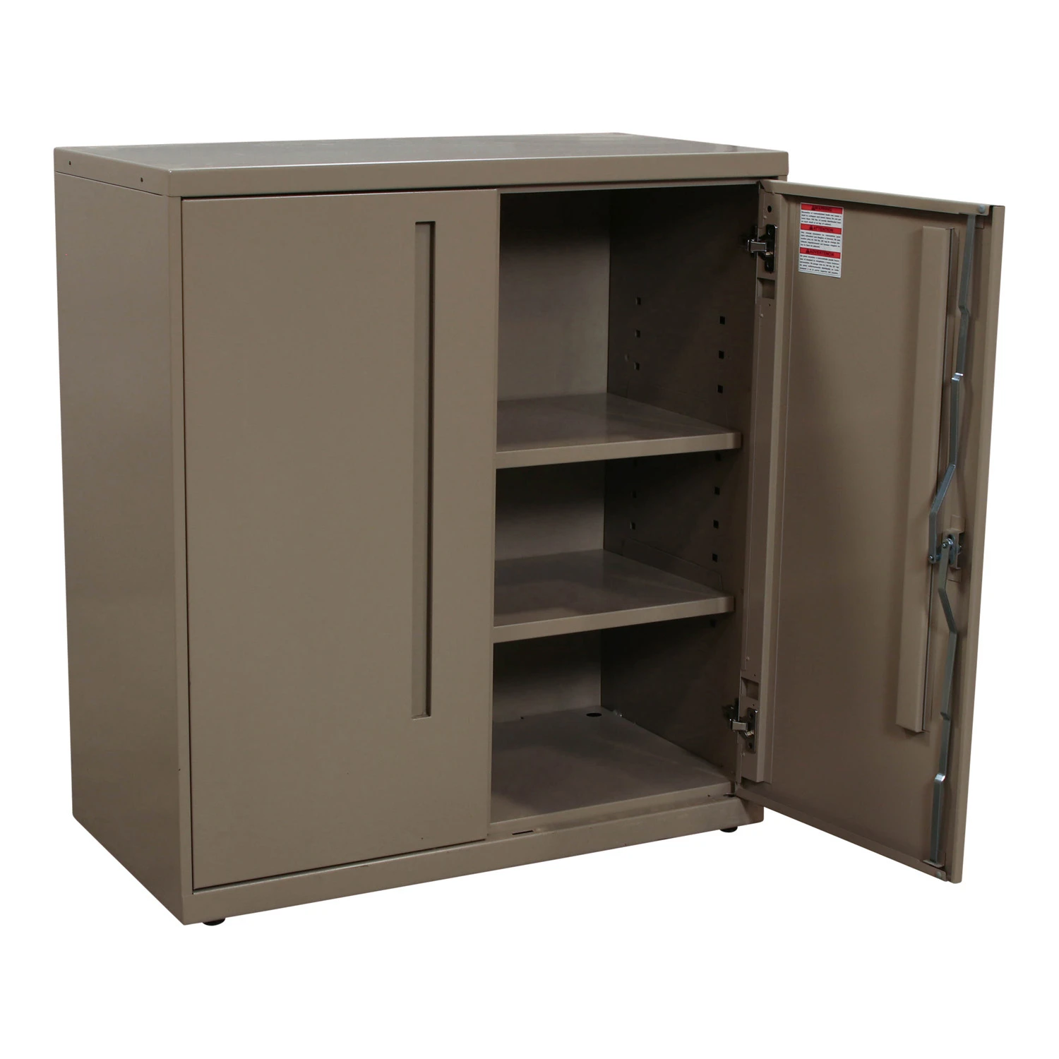 Allsteel Used Two Door 36×39 In Storage Cabinet, Taupe 2 Allsteel Used Two Door 36×39 In Storage Cabinet, Taupe - Image 2