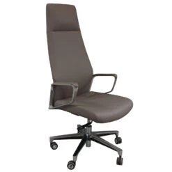 Aurora By GoSIT High Back Leather Conference Chair, Gray