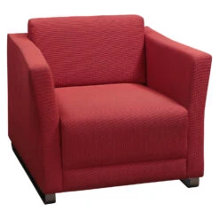 Bernhardt Used Club Chair, Red Orange