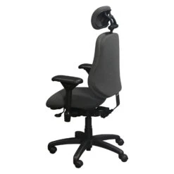 BodyBilt J3506 Used High Back Executive Ergonomic Chair W Headrest, Dark Gray -Office Furniture Store Body Bilt J3506 Used High Back Executive Ergonomic Chair Headrest Dark Gray 03