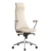 GoSit New Contemporary Leather Executive Chair, Creme