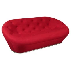 Claire By GoSIT Modern Fabric Couch, Lava Red