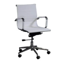 Cordelia By GoSIT New Modern Executive Mid-Back Chair, White