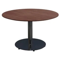 Other Enwork Used 4 Foot Round Laminate Conference Table, Walnut