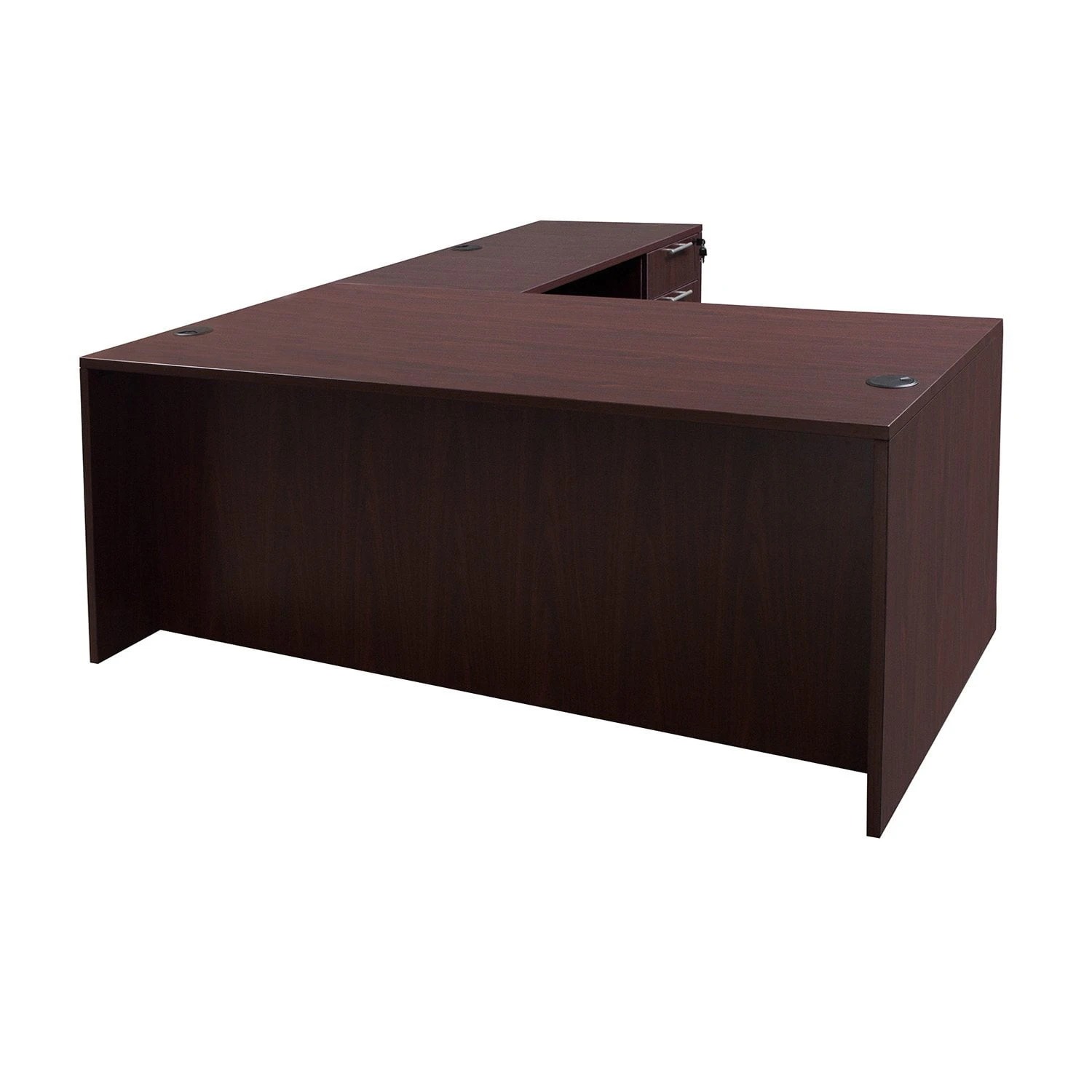Jersey Factory Clearance 30×60 20×42 L Shape Desk, Mahogany 2 Jersey Factory Clearance 30×60 20×42 L Shape Desk, Mahogany - Image 2