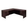 Jersey Factory Clearance 30×60 20×42 L Shape Desk, Mahogany