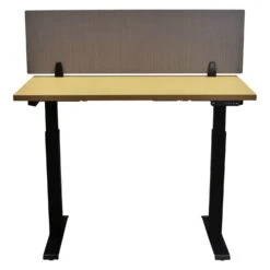 Other Friant Adjustable Height Used 23×46 Electric Sit Stand Desk W Divider, Oak