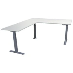 Friant My-Hite 2-Stage Corner Table Base W Laminate Top, Silver Base
