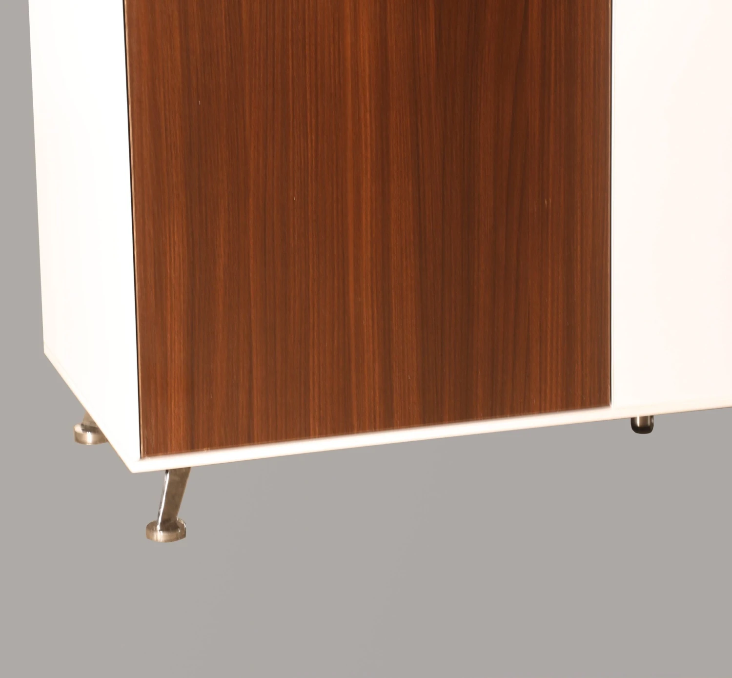 Morgan 48 In Melamine Storage Cabinet,Teak And White 3 Morgan 48 In Melamine Storage Cabinet,Teak And White - Image 3