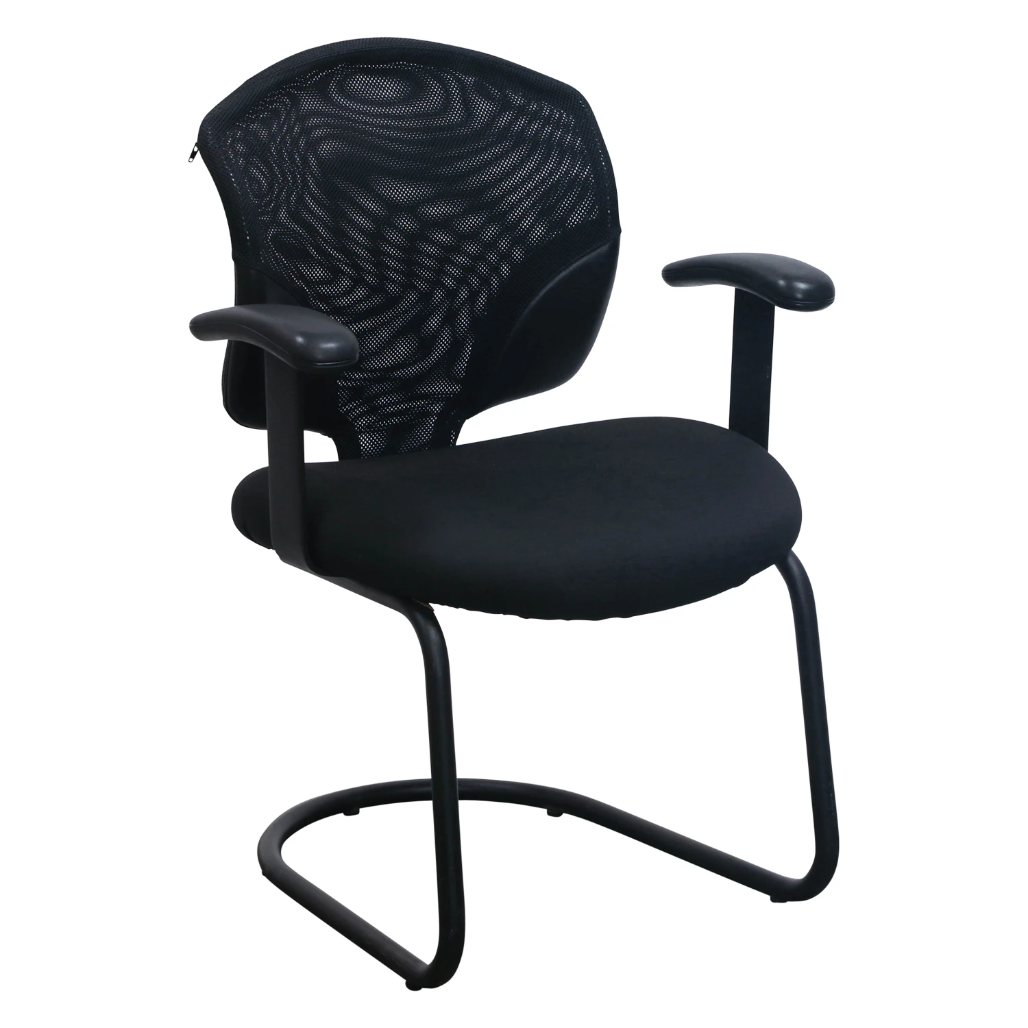 Global Upholstery Used Mesh Back Sled Base Side Chair, Black 1 Global Upholstery Used Mesh Back Sled Base Side Chair, Black