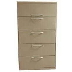 HON 5 Drawer Used 36 Inch Lateral File, Light Brown