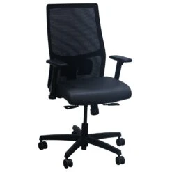 HON Ignition Series Used Mesh Mid-Back Task Chair, Dark Gray And Black