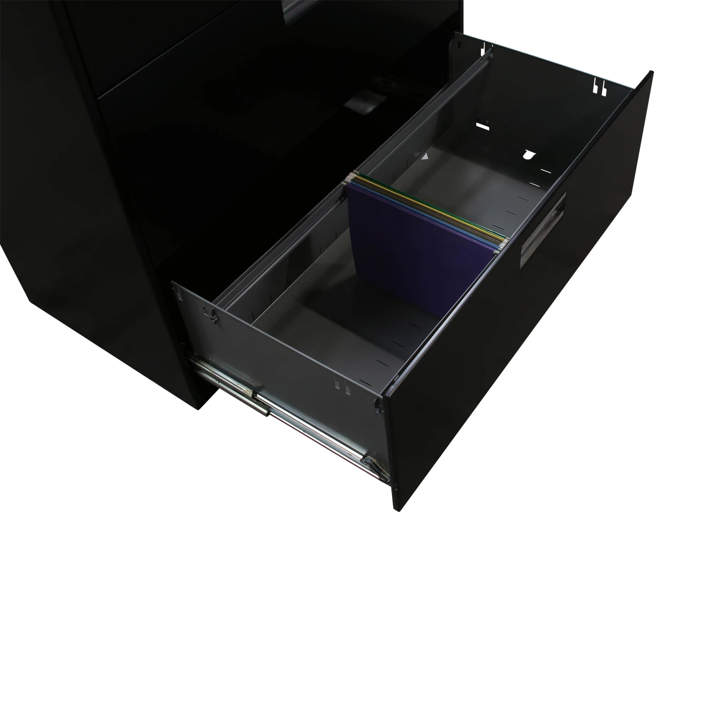 HON Used 3 Drawer 36 In Lateral File W Maple Laminate Top, Black 3 HON Used 3 Drawer 36 In Lateral File W Maple Laminate Top, Black - Image 3