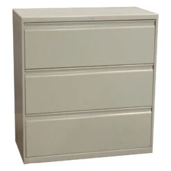 HON Used 3 Drawer 36 In Lateral File, Putty