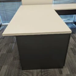 Haworth 36×72 Used U-shaped Desk With Modesty Panel Right Return, Gray -Office Furniture Store Haworth 36x72 Used U shaped Desk Modesty Panel Right Return Gray 04