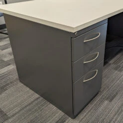Haworth 36×72 Used U-shaped Desk With Modesty Panel Right Return, Gray -Office Furniture Store Haworth 36x72 Used U shaped Desk Modesty Panel Right Return Gray 06