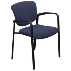 Haworth Improv Used Stack Chair, Purple Checker
