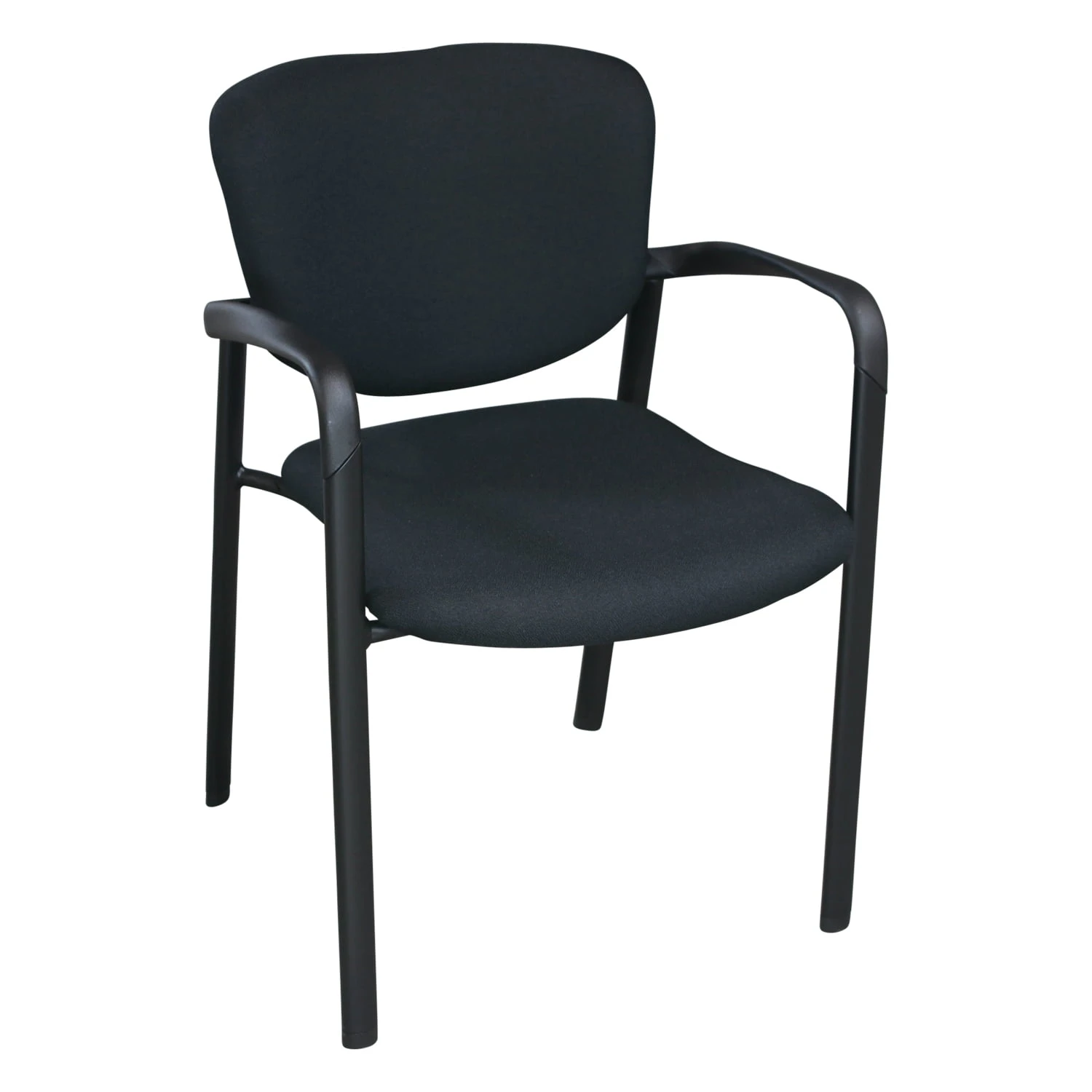 Haworth Improv Reupholstered Used Stack Chair, Black 1 Haworth Improv Reupholstered Used Stack Chair, Black