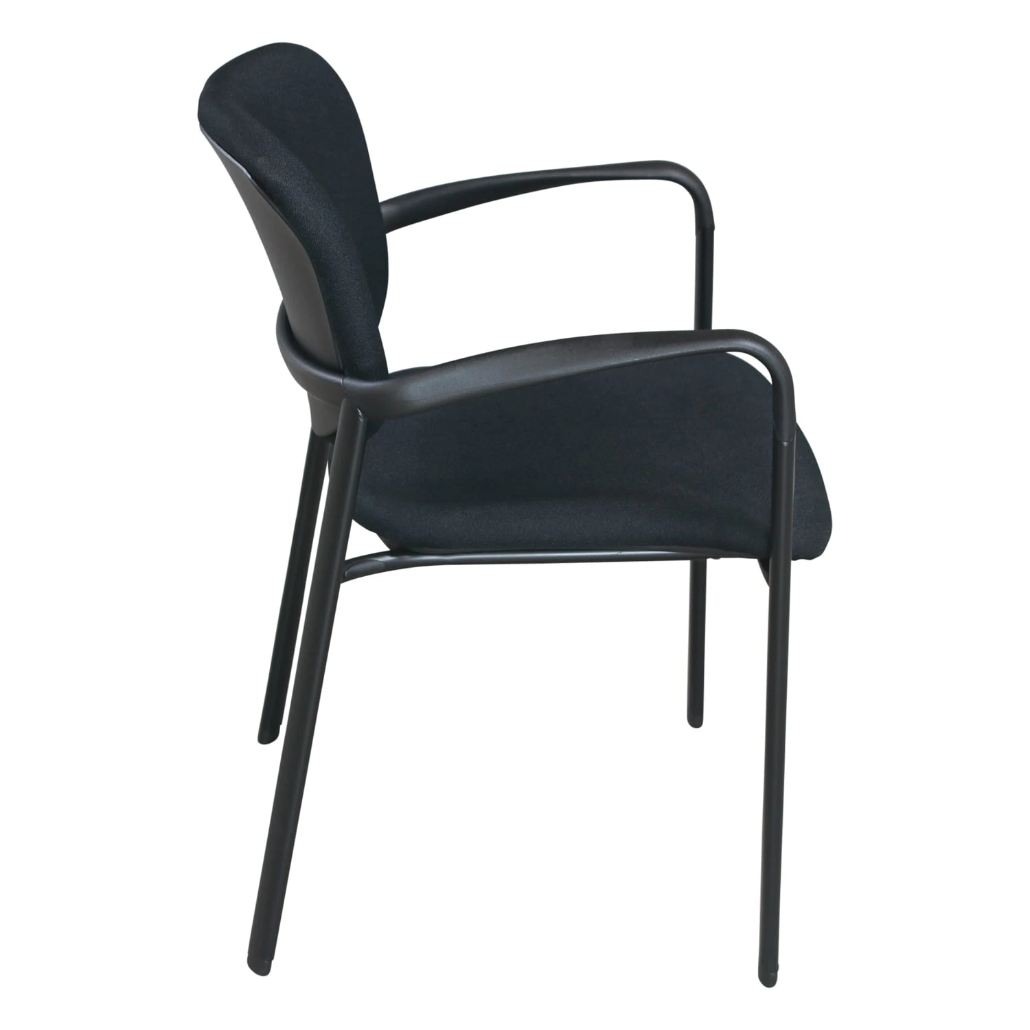 Haworth Improv Reupholstered Used Stack Chair, Black 2 Haworth Improv Reupholstered Used Stack Chair, Black - Image 2