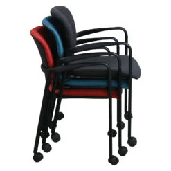 Haworth Improv Used Mobile Stack Chair, Black -Office Furniture Store Haworth Improv Used Mobile Stack Chair