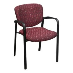 Haworth Improv Used Stack Chair, Red Pattern