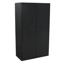 Haworth Used 2 Door Storage Cabinet, Dark Gray