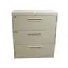 Haworth Used 3 Drawer 36 Inch Lateral File, Creme
