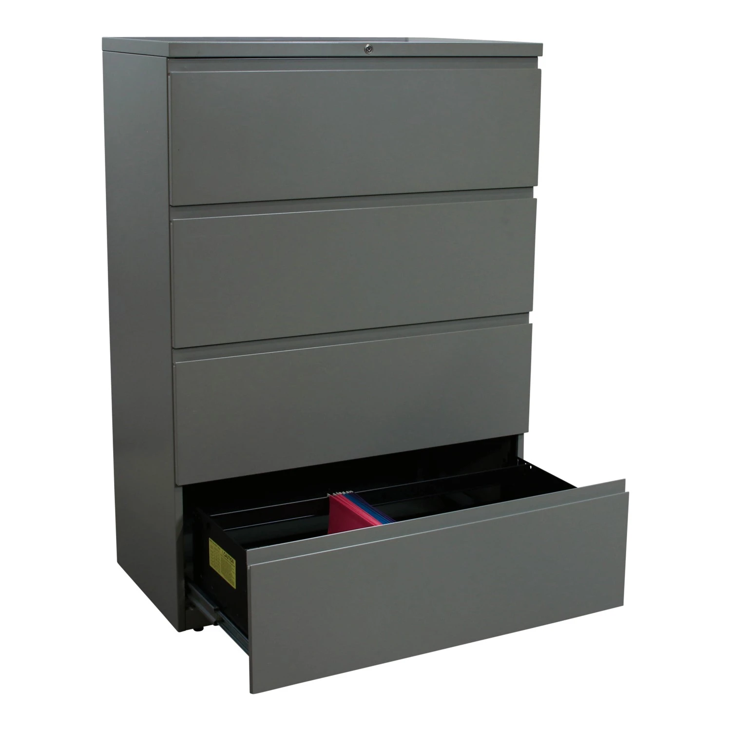 Haworth Used 4 Drawer 36 Inch Lateral File, Light Gray 2 Haworth Used 4 Drawer 36 Inch Lateral File, Light Gray - Image 2