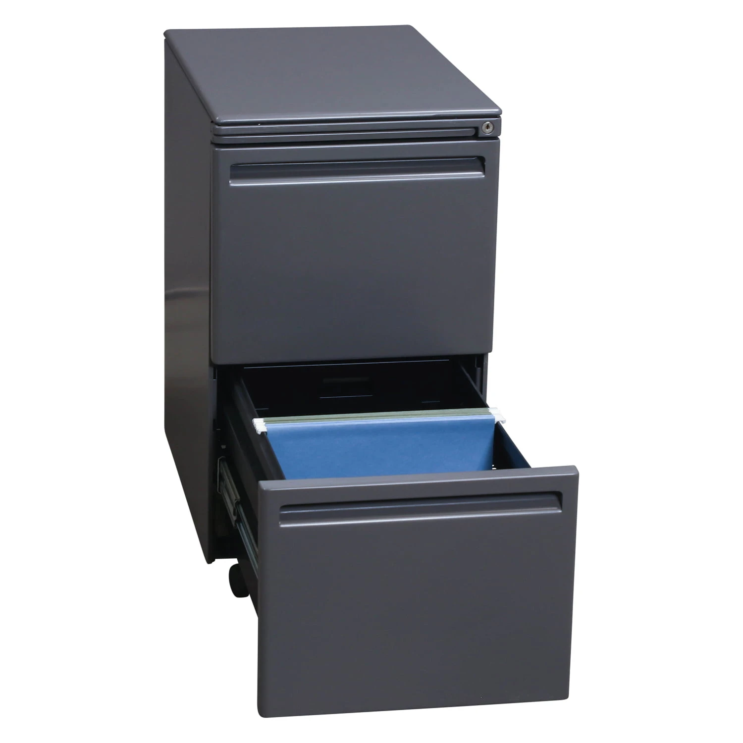 Haworth Used File File Mobile Pedestal, Charcoal 3 Haworth Used File File Mobile Pedestal, Charcoal - Image 3