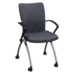 Haworth X99 Seminar Used Nesting Chair, Gray Pattern